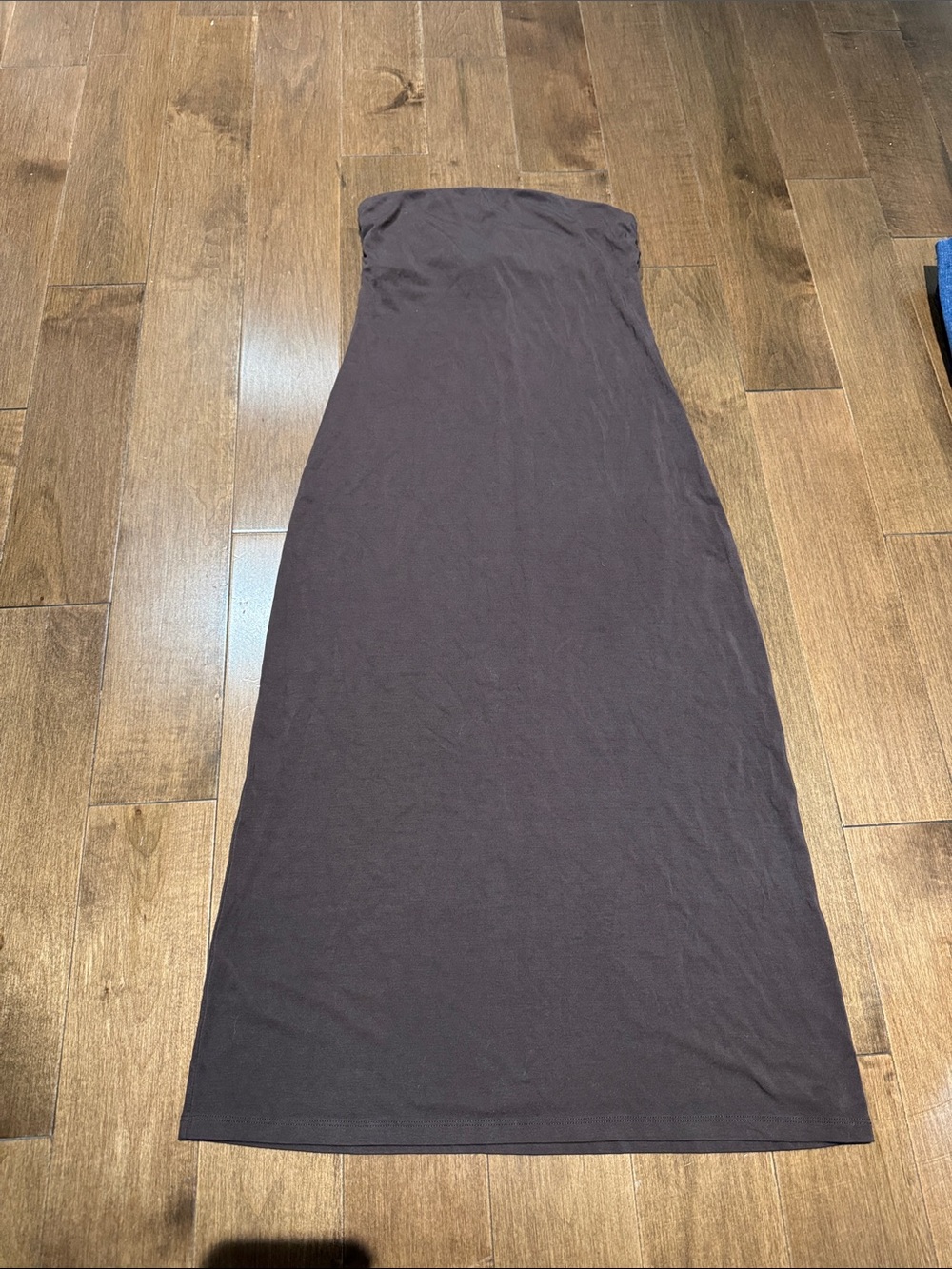 Wilfred Strapless Maxi Dress in Dark Brown